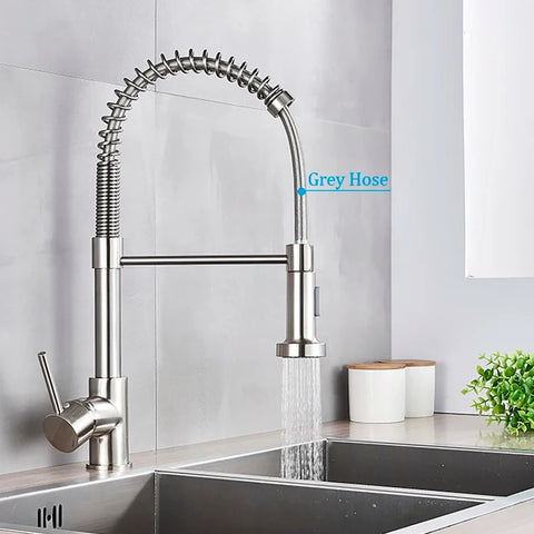 Pull Down Kitchen spring Faucet Hot Cold Water Mixer