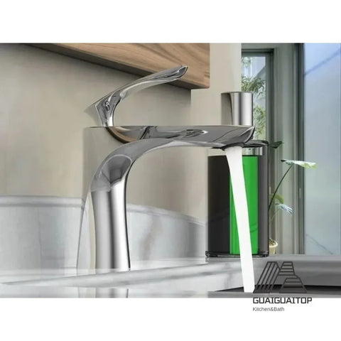 Basin Faucets Waterfall Bathroom Faucet Single Handle Basin Mixer Tap