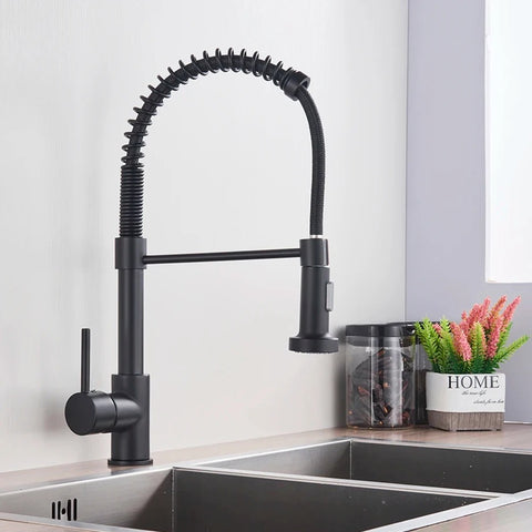 Pull Down Kitchen spring Faucet Hot Cold Water Mixer