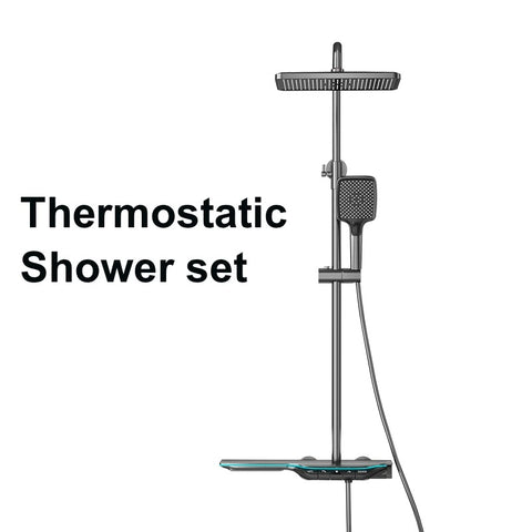 Digital Bathroom Shower Faucet Set Temperature Display Rainlfall Bathroom Shower Set