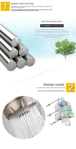 Stainless Steel Double Hole Wall Mounted Cold and Hot Faucet