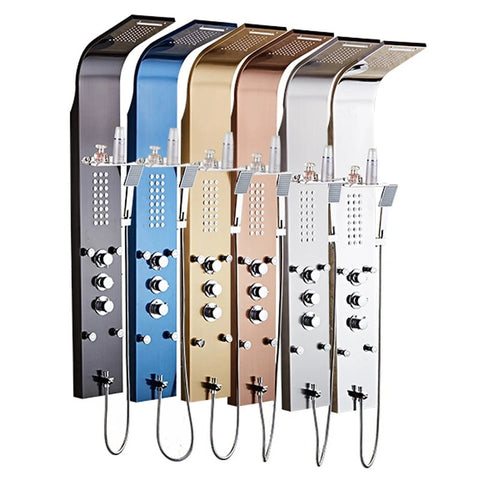 Stainless Steel Rain Shower Panel Luxury Bathroom System