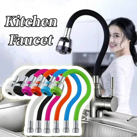 Kitchen Mixer Pipe With Sprayer Head Faucet Silicone Flexible Tube Tap