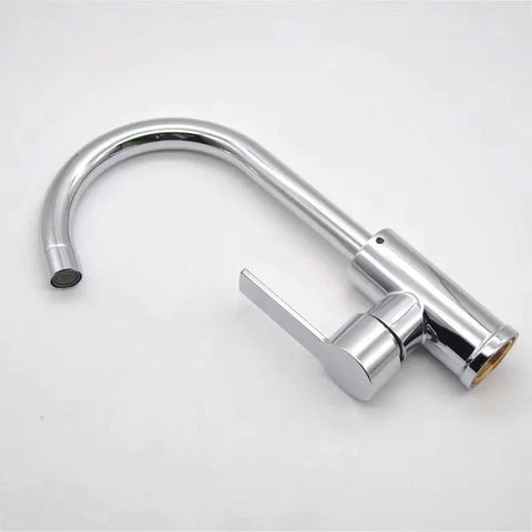 Hot and cold water kitchen faucet steel basin sink faucet