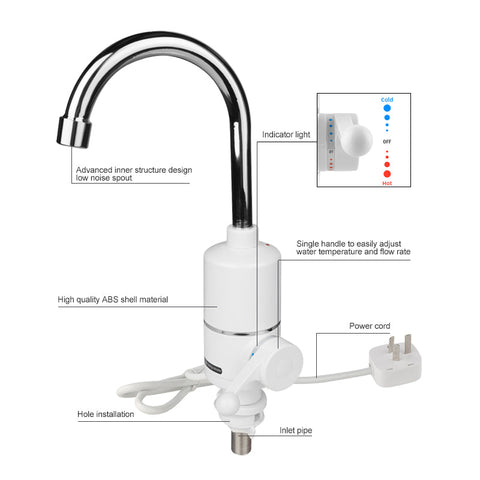 Instant water heater tap