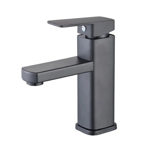 Black/Chrome Bathroom Faucets Hot and Cold Mixer