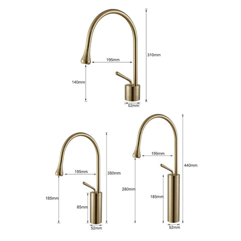 Bathroom Basin Faucet Single Lever 360 Spout Modern Brass Hot Cold Mixer Water